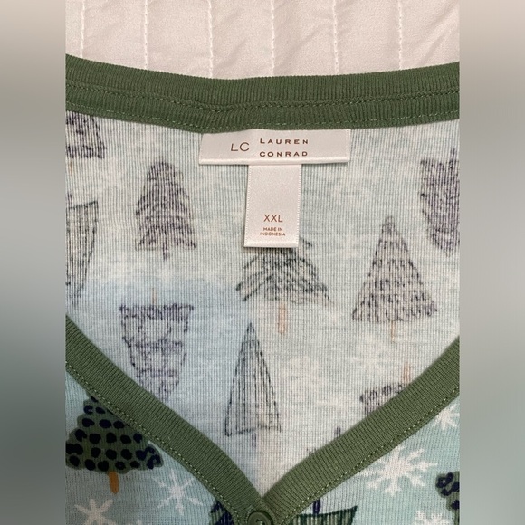 Lauren Conrad size XXL pajama set  Christmas holiday NWT - Picture 4 of 9